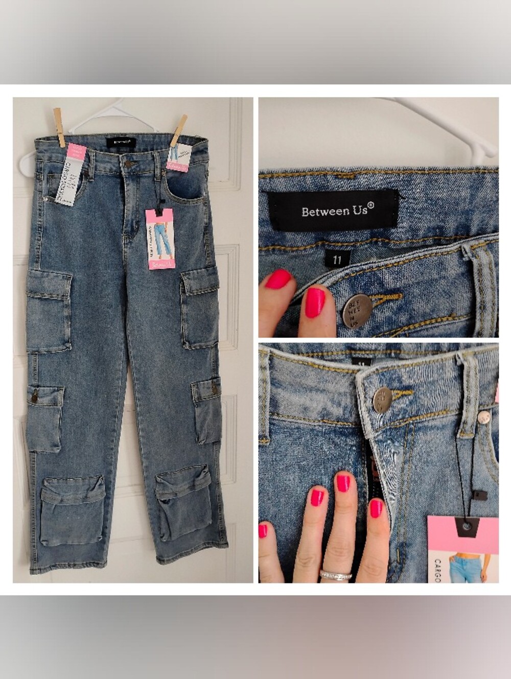 NWT Hot! Ultimate cargo wide leg jeans